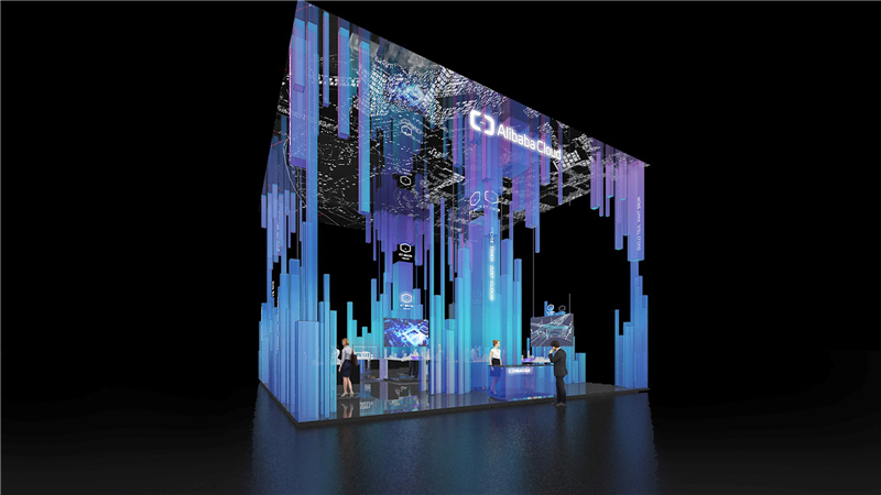 青島海爾空調(diào)電子有限公司參展廣州會(huì)展中心展覽設(shè)計(jì)展臺搭建2